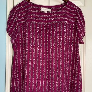 Loft Magenta Blouse
